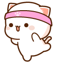 Mochi Mochi Peach Cat Doing Fitness