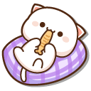 Mochi Mochi Peach Cat Eating Taiyaki