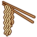 Mochi Mochi Peach Cat with Noodles