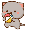 Mochi Mochi Peach Cats Goma and Peach on a Beach