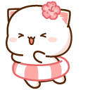 Mochi Mochi Peach Cats Goma and Peach on a Beach