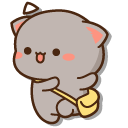 Mochi Mochi Peach Cats Goma Running Happily