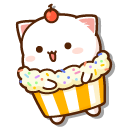 Mochi Mochi Peach Cats Peach and Goma in Cupcake Costumes