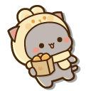 Mochi Mochi Peach Cats Peach and Goma with Sweet Buns