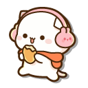Mochi Mochi Peach Cats Peach and Goma with Sweet Buns