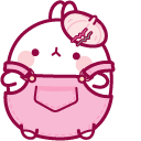 Molang and Pink Teddy Bear