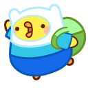 Molang and Piu Piu as Adventure Time Jake and Finn