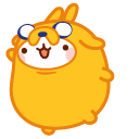 Molang and Piu Piu as Adventure Time Jake and Finn