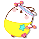 Molang and Piu Piu Doing Fitness