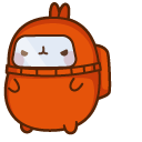 Molang and Piu Piu in Among Us Spacesuits