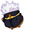 Molang and Piu Piu in Jujutsu Sorcerer Outfits