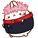 Molang and Piu Piu in Jujutsu Sorcerer Outfits
