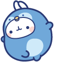 Molang and Piu Piu in Penguin Costumes