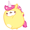 Molang and Piu Piu in Unicorn Costumes