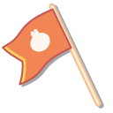 Molang Astronaut and a Flag