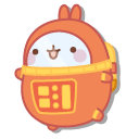 Molang Astronaut and a Flag