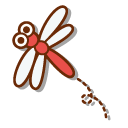 Molang Catching Dragonfly with a Butterfly Net