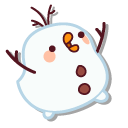 Molang Elsa and Piu Piu Olaf