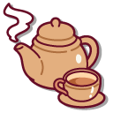 Molang Enjoying Tea Time