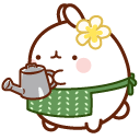 Molang Gardener with a Watering Can