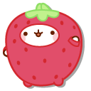 Molang in a Strawberry Costume