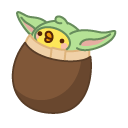 Molang Mandalorian and Piu Piu Baby Yoda