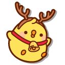 Molang Santa Claus and Piu Piu Deer