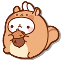 Molang Squirrel with Acorns