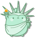 Molang Statue of Liberty and a Torch
