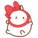Molang with a Red Ribbon