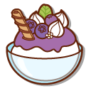 Molang with a Spoon and a Bowl of Ice Cream