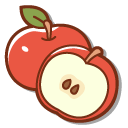 Molang with an Apple