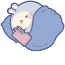 Sleepy Molang with a Phone