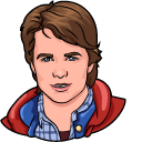 Back to the Future Marty McFly and Skateboard