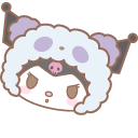 Kuromi and My Melody in Panda Hats