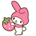 My Melody with Strawberry and Spoon