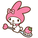 My Melody with Strawberry and Spoon