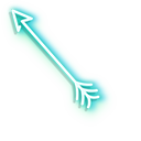 Blue Arrow and Pink Heart with Arrow Neon