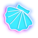 Blue Oyster Shell with Pearl Neon
