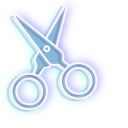 Blue Scissors and Barber's Pole Neon
