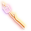 Marshmallow Stick and Bonfire Neon