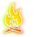Marshmallow Stick and Bonfire Neon