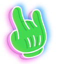 Neon Alien Hands
