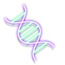 Neon Atom and DNA