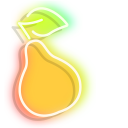 Neon Autumn Leaflet and Pear