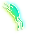 Neon Baby Yoda and Frog