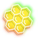 Neon Bee and Honeycomb
