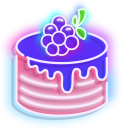 Neon Blackberry and Cake