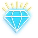 Neon Blue Diamond