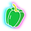Neon Broccoli and Green Pepper